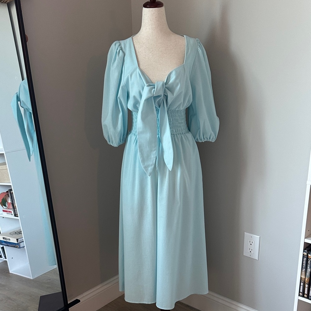 Commense Light Blue Long Sleeve Dress - Picture 4 of 10